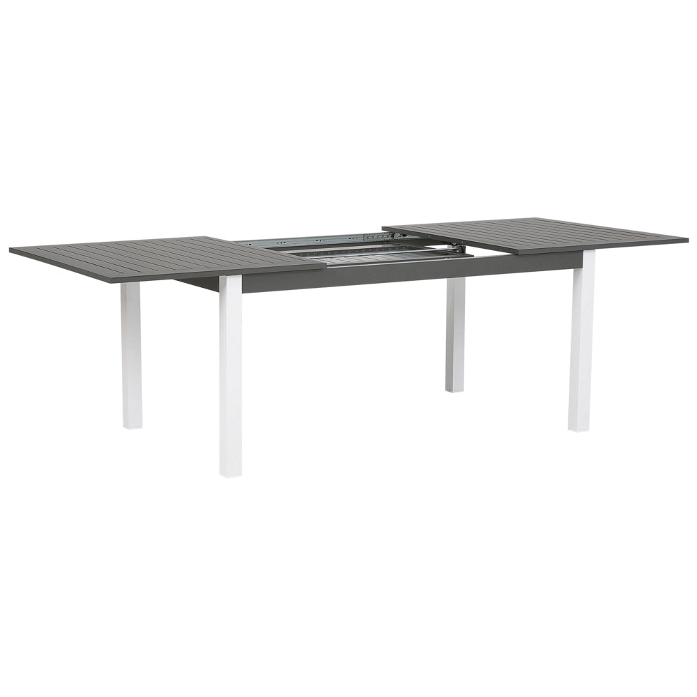 Tavolo da giardino Alluminio grigio 75 x 168 / 248 x 100 cm Piano allungabile Tavolo da pranzo per esterni