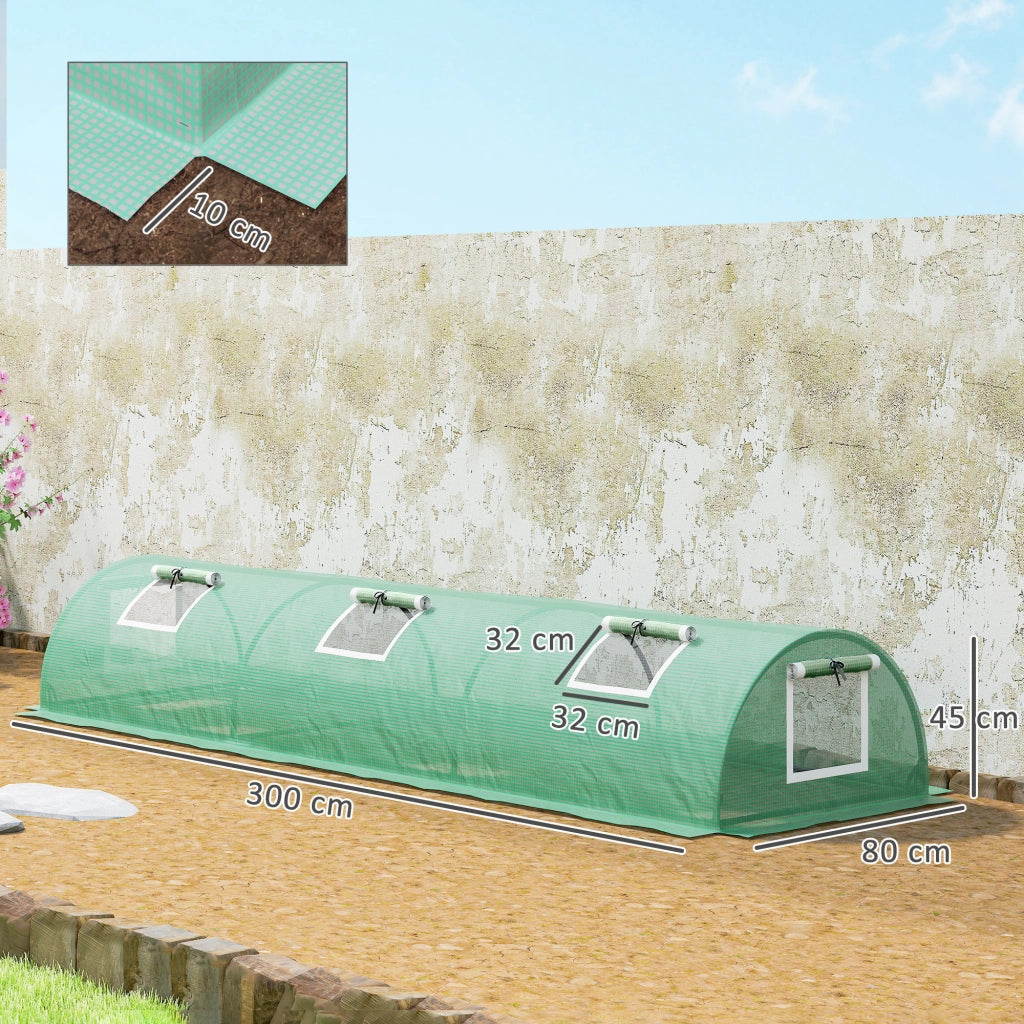 Serra da Giardino ¨C Zephmum ¨C Verde 300x80x45 cm Acciaio e PE
