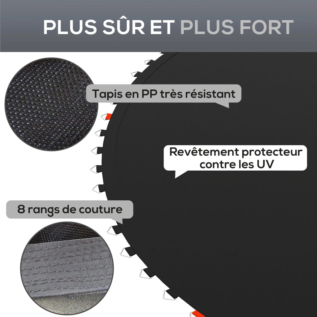 Tappeto sostitutivo per trampolino ¨C zephmum ¨C ? 4.3 m, molle 14 cm