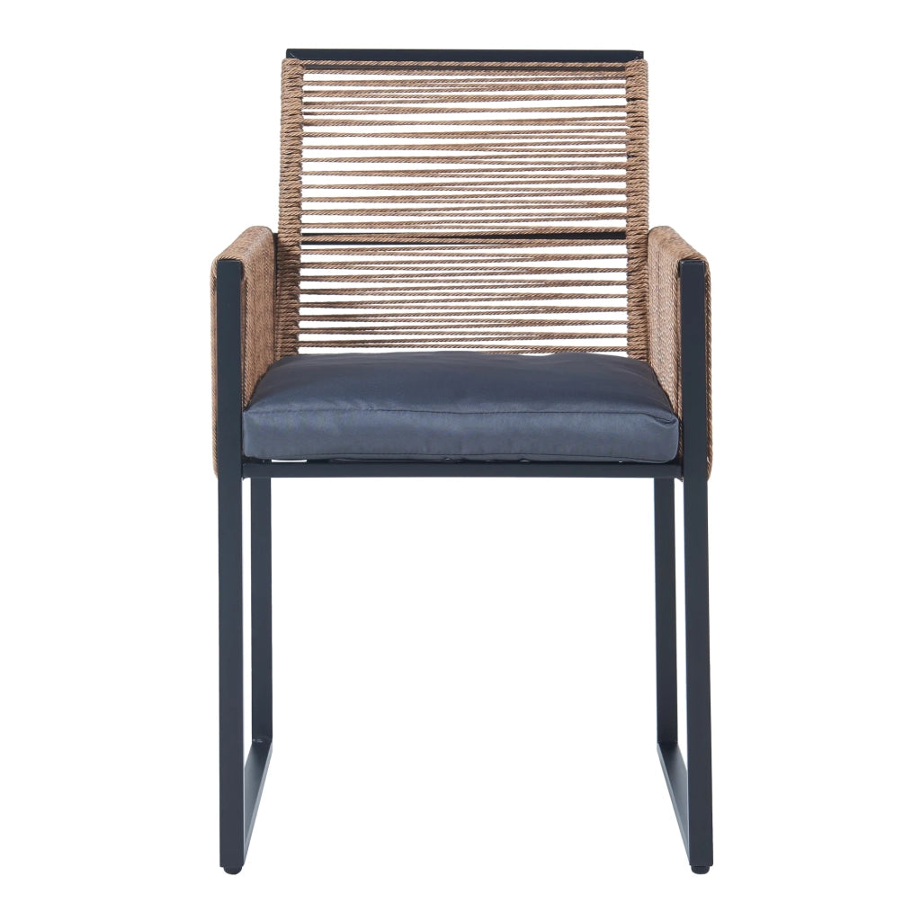 Set di mobili da giardino da 3 pezzi nero marrone grigio 03_0009414