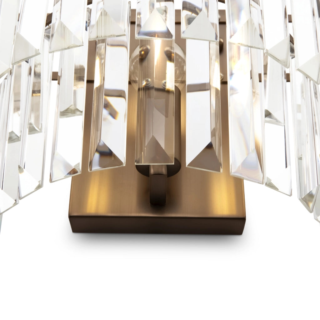 Maytoni applique contemporanea Revero 1 luce E14 ottone metallo diffusore vetro