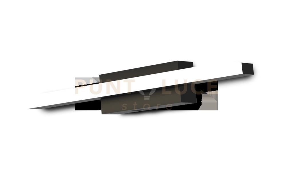 LINEAR-40 Applique da parete o soffitto nero opaco a led 10W dimmerabile  SDD 2800 - 5000k lunghezza 40cm