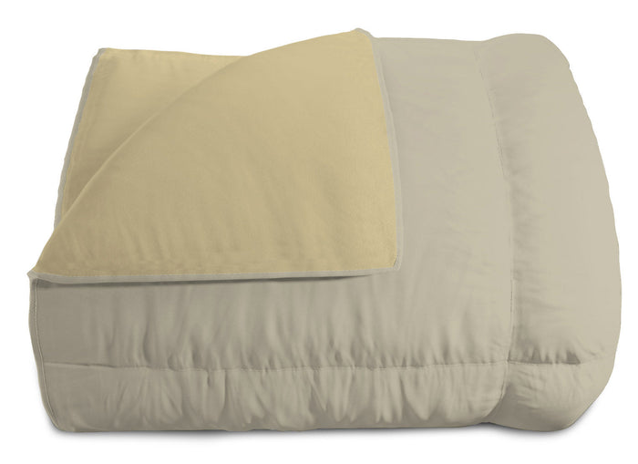 Trapunta Invernale Double Face Singola 300gr in Microfibra Tortora/Panna