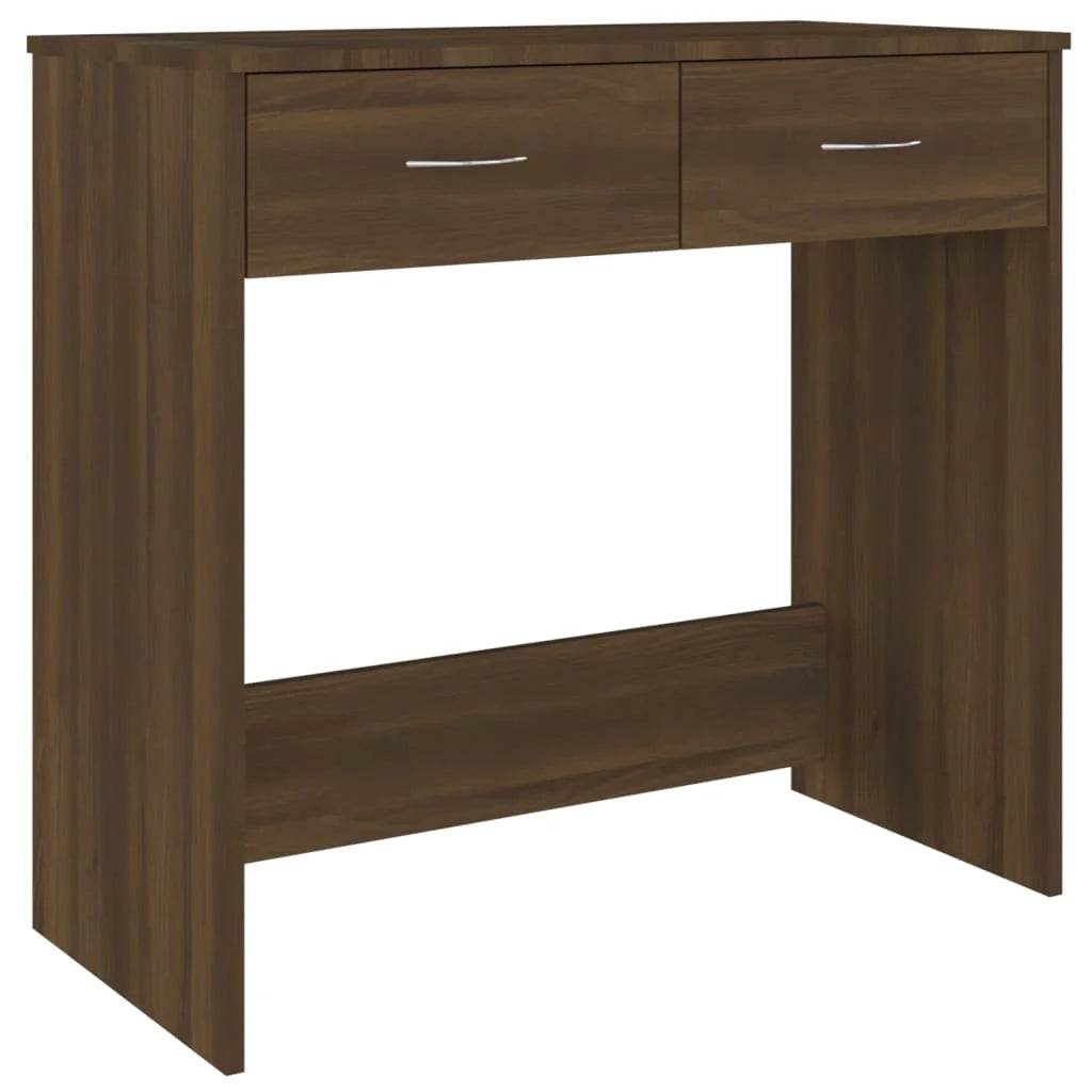 Scrivania tavolo postazione di lavoro mobile per computer studio rovere 80 x 40 x 75 cm legno ingegnerizzato marrone 02_0023623