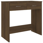 Scrivania tavolo postazione di lavoro mobile per computer studio rovere 80 x 40 x 75 cm legno ingegnerizzato marrone 02_0023623