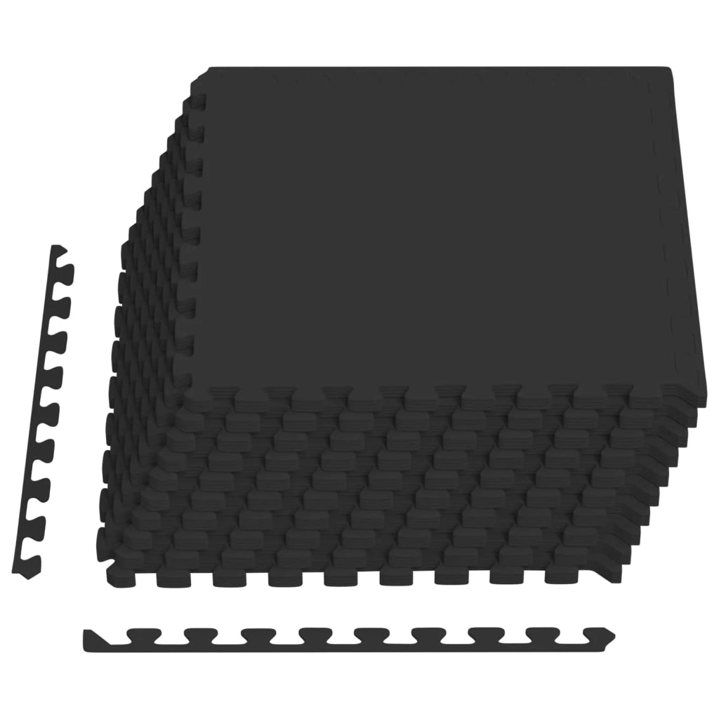 Tappeti 40 pcs Nero 14,4 m² Schiuma EVA 42040738