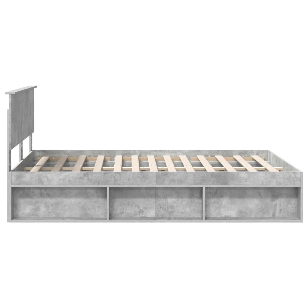 Struttura del letto Grigio Concretè 135 x 190 cm Pino massello 3410612