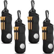 Set di contenimento per palline e tee - 4 pezzi - Borsa portatile per accessori da golf - Palline e tee non inclusi - Dimensioni 14 x 4,5 cm