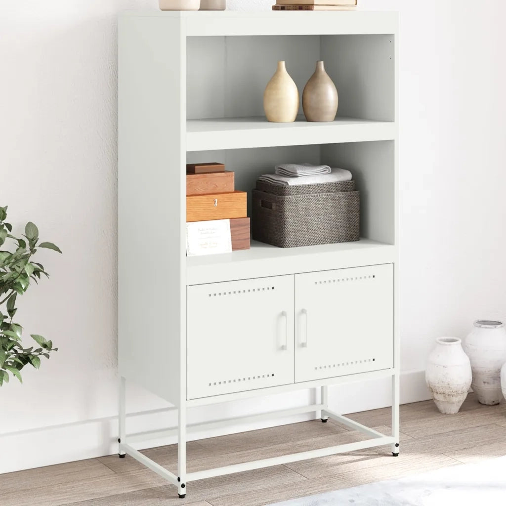 Credenza | Madia | Buffet da pranzo | Armadio da pranzo Bianca 68,5x38,5x123,5 cm in Acciaio