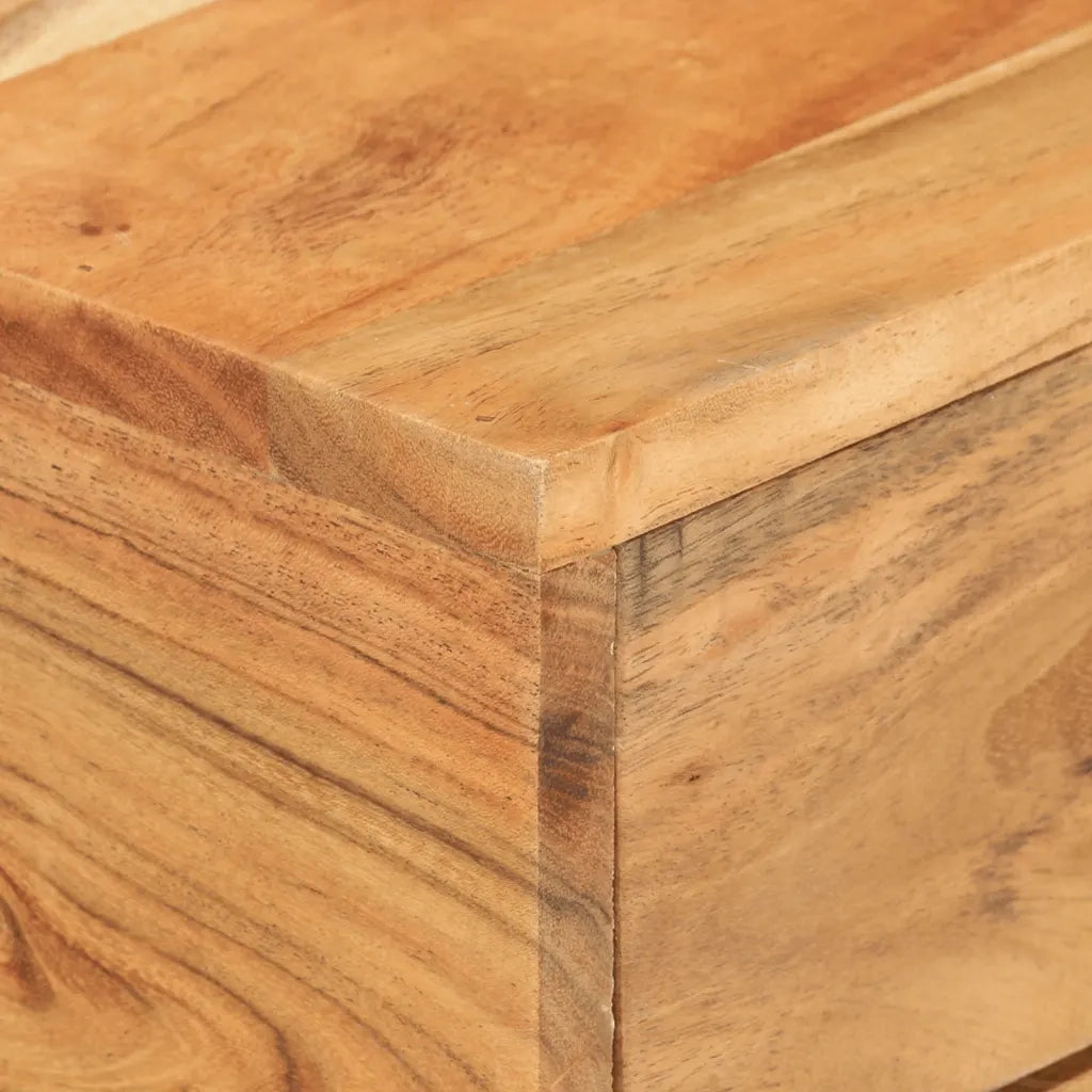 Tavolino Laterale a Forma di U-Tavolino da soggiorno 45x30x61 cm in Massello Acacia