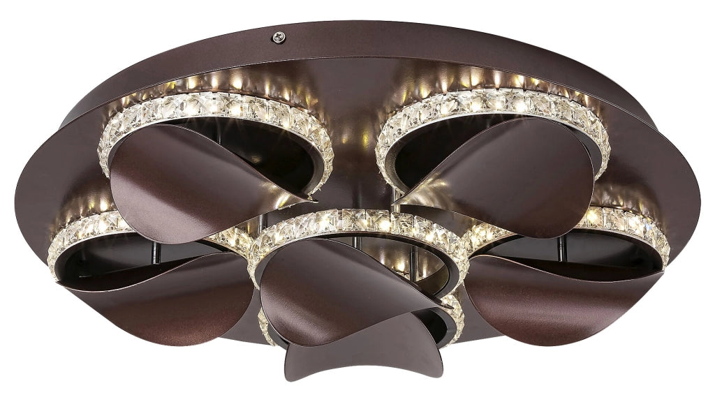 Plafoniera LED 36W bronzo cristallo Capriana Rabalux