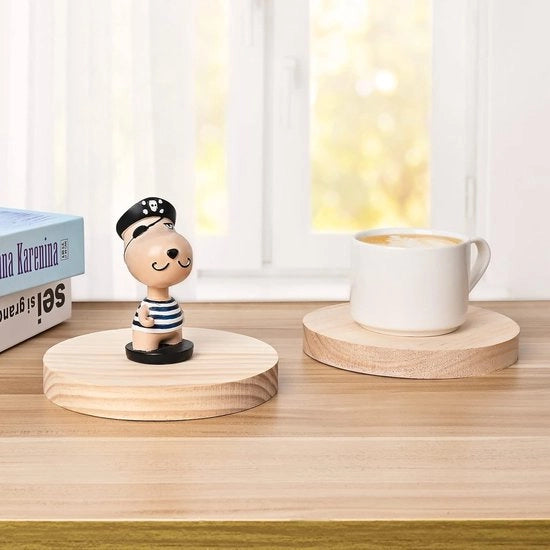 Set di 5 Disco Volanti in Legno Naturale per Decorazioni Creative e Progetti DIY