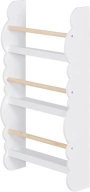 Libreria per bambini con 3 livelli - spaziosa e divertente - comoda mensola in legno - ideale per angolo dei bambini - design moderno - bianco
