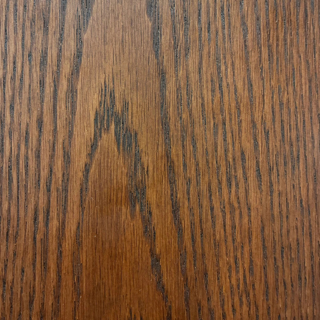 Consolle ovale in legno di hevea impiallacciato rovere, noce