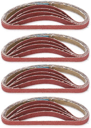 Set di carta vetrificata - 20 pezzi di cinture di abrasione 330x10mm - Smerigliatura metallica - Resistente all'usura - Resistente al calore e all'umidità - Grani di abrasione uniformi - Cintura di abrasione