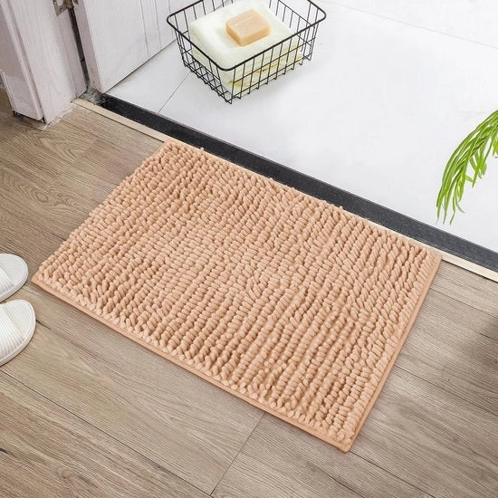 Pavimento Antiscivolo con Tessuto Chenille - 40 x 60 cm - Assorbente Eccezionale - Matrimoniale con Comfort Luxe