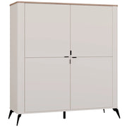 Cassettiera CORDOBA 4d cashmere beige rovere CASTELLO mobile 4 ante 8 ripiani salon per camera e soggiorno
