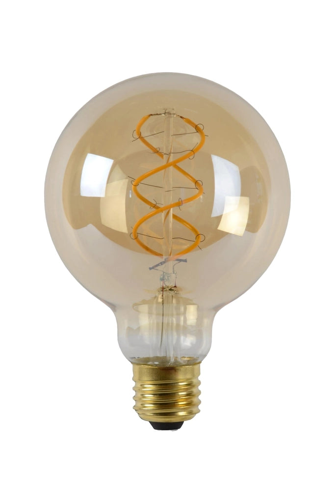 Lampadina LED filament E27 5W ambra sferica Lucide