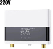Riscaldatore elettrico per acqua calda - Boiler - Montaggio a parete - Bagno e Cucina - Acqua calda istantanea - 220V - 6000W - Con display LCD di temperatura e telecomando - Compatto - Sicuro - Efficace in termini di energia - Bianco