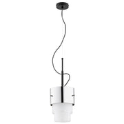 Lampada sospensione moderna triplo nero-argento-bianco E27 Alfa