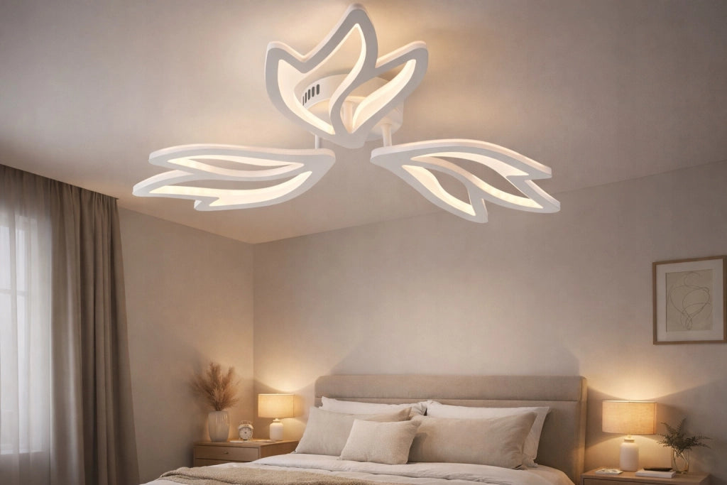 Lampada da soffitto fiore LED integrato bianca Vargo