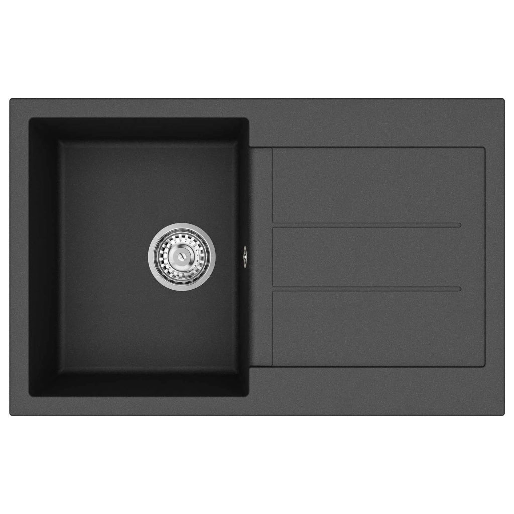 Lavello Nero 780 x 500 mm 80% Quarzo e 20% Resina 42028392