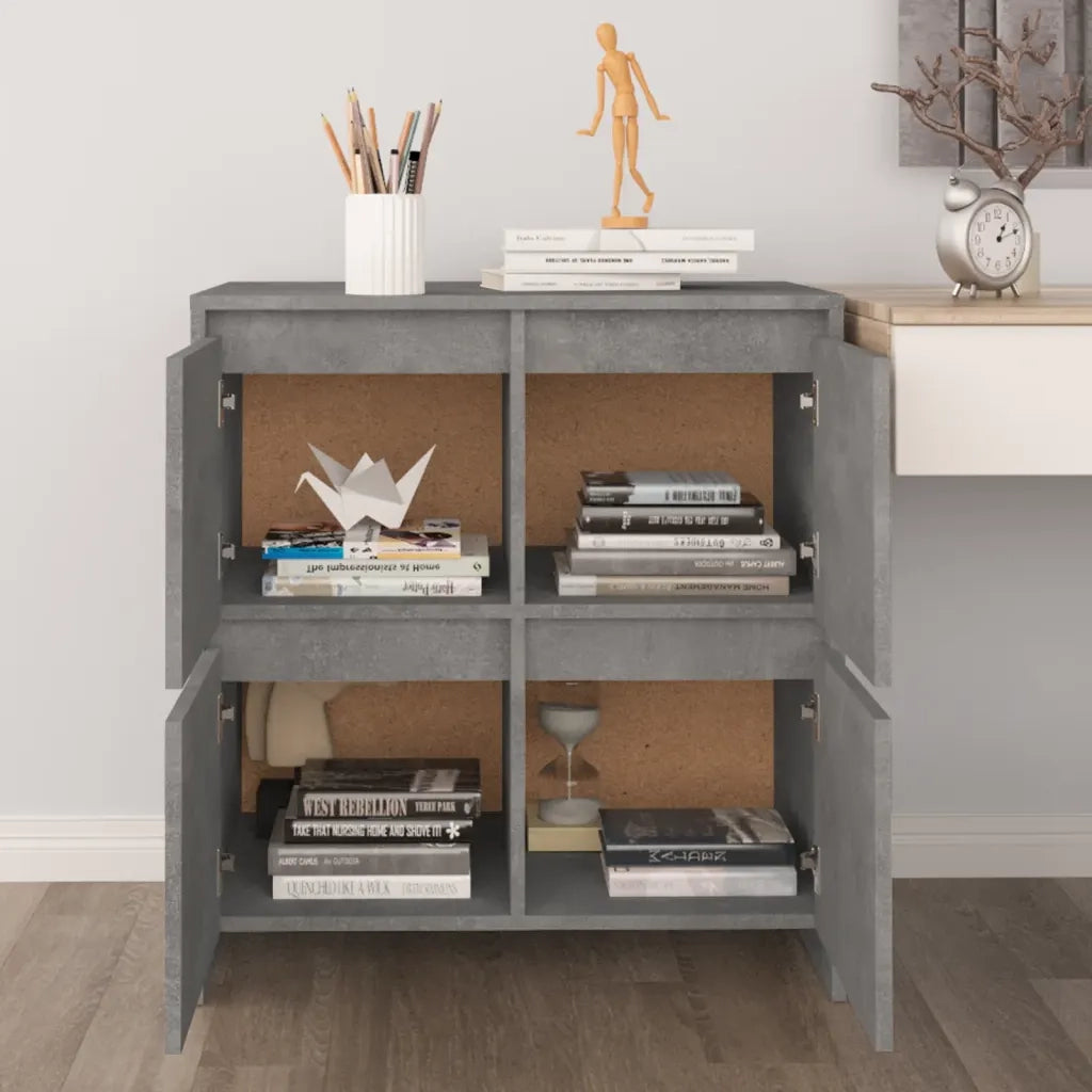 Credenza Grigio Cemento 70x41x75 cm in Truciolato cod mxl 11960