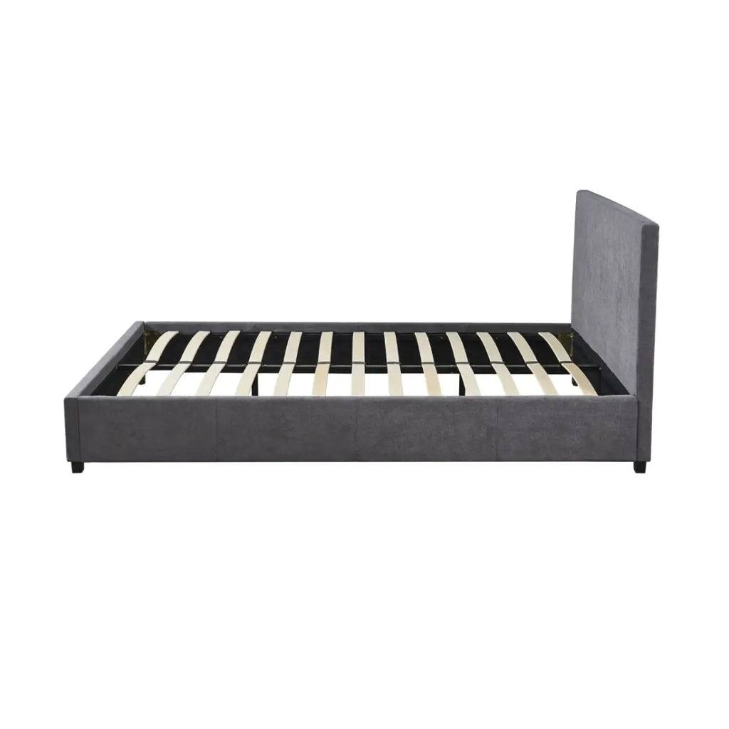 Letto matrimoniale ROMA 160x200 cm – PU grigio – Rete inclusa – Design moderno e comfort quotidiano