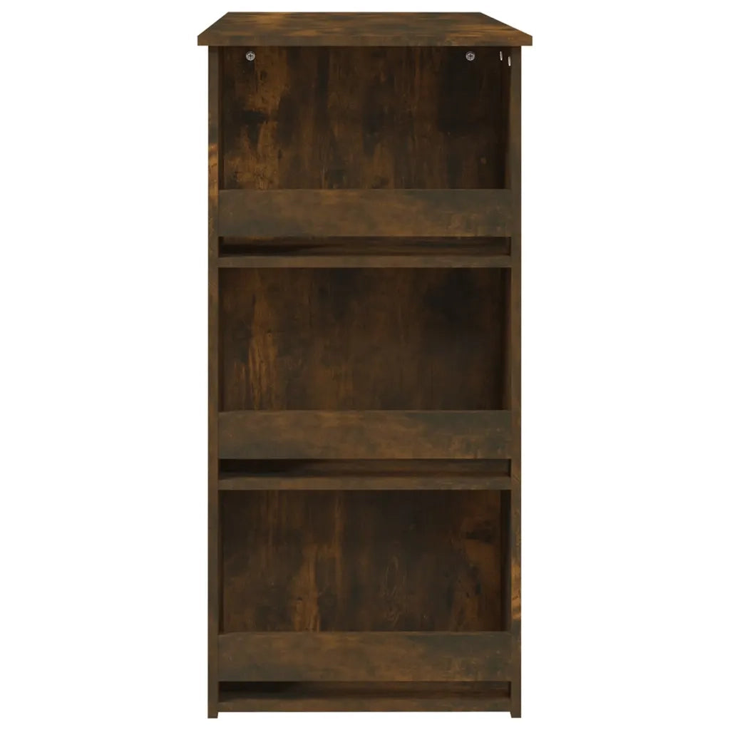 Tavolo Bar con Ripiani Rovere Fumo 102x50x103,5cm in Truciolato 812966