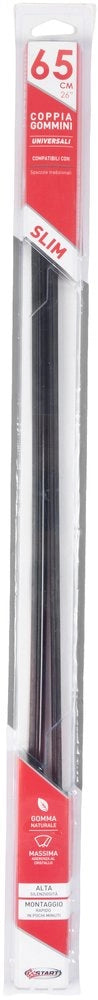 "Coppia di gommini ricambio per tergicristallo universale 65cm-26"""