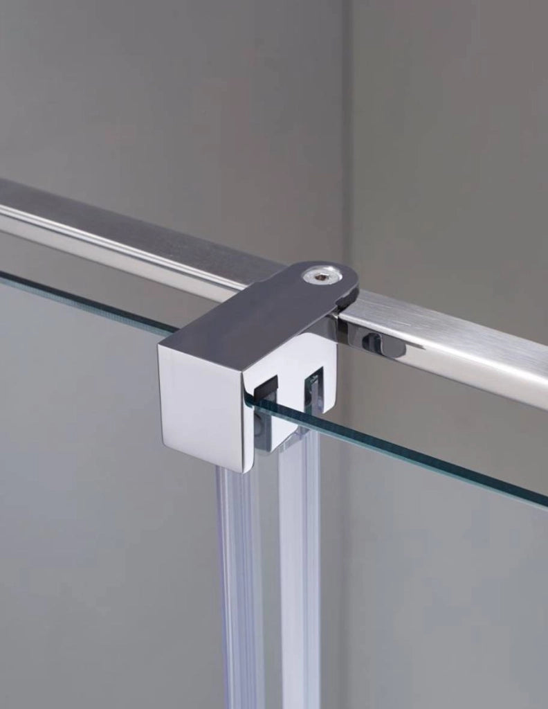 Porta doccia scorrevole 1+1 CIRENE (KENNA) 105 cm Profilo Cromo Barra Parallela