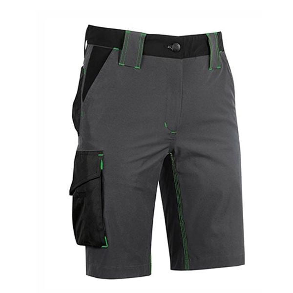U-power FU196RL MERCURY Bermuda da Lavoro Uomo Slim Fit Tessuto Stretch Idrorepellente 86% Nylon 14% Spandex colore Grigio Verde