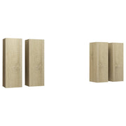 Mobili TV 4 pz | Armadietto TV | Mobile Porta TV Rovere Sonoma 30,5x30x90 cm in Legno Multistrato