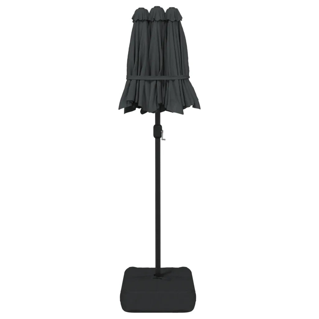 Ombrellone a Doppia Testa-Ombrello da giardino Antracite 316x145 cm