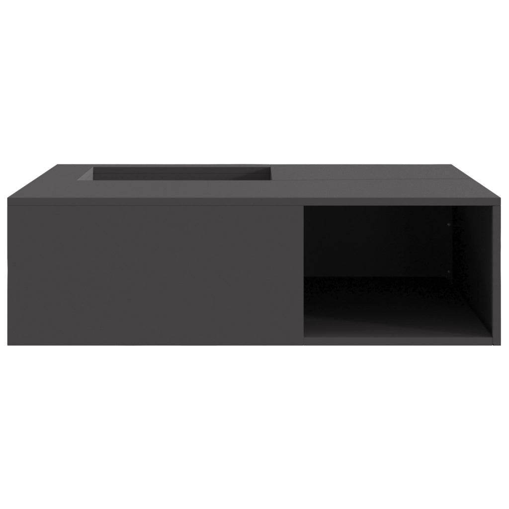 Braciere con Stoccaggio per Tronchi Nero 100x100x30 cm Acciaio