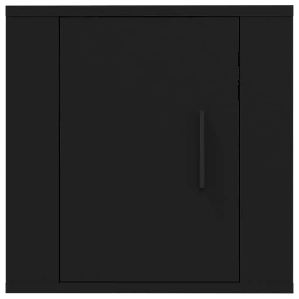Mobili Porta TV a Parete 2 pz Nero 40x34,5x40 cm