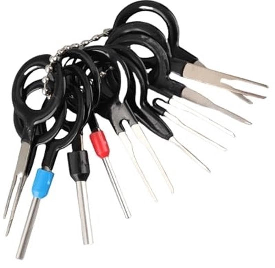 Kit di attrezzi per rimozione terminale - Scatola di attrezzi - Connessioni di cavo elettrico - Leggero - Sostenibile - Set a 11 pezzi - Connessione di cavo elettrico