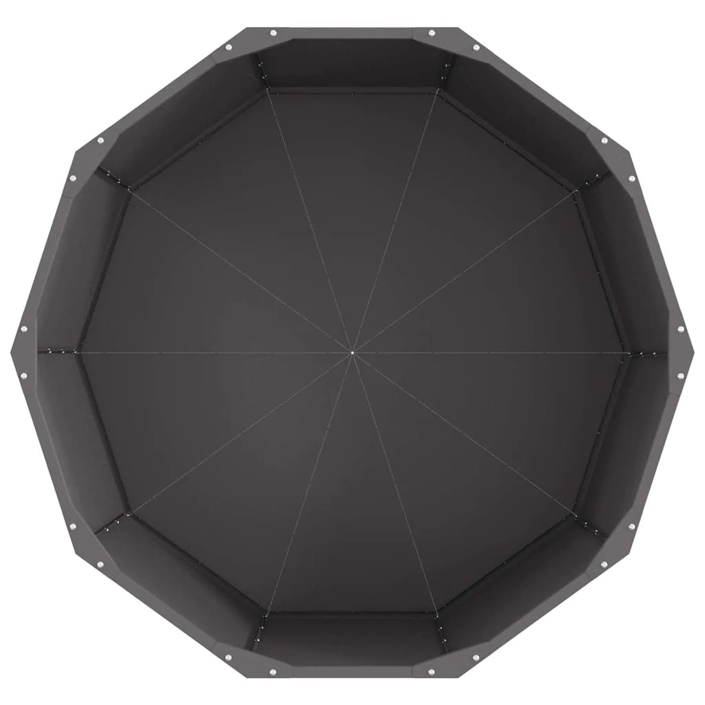 Fioriera Nero 90 x 90 x 50 cm Acciaio 883752