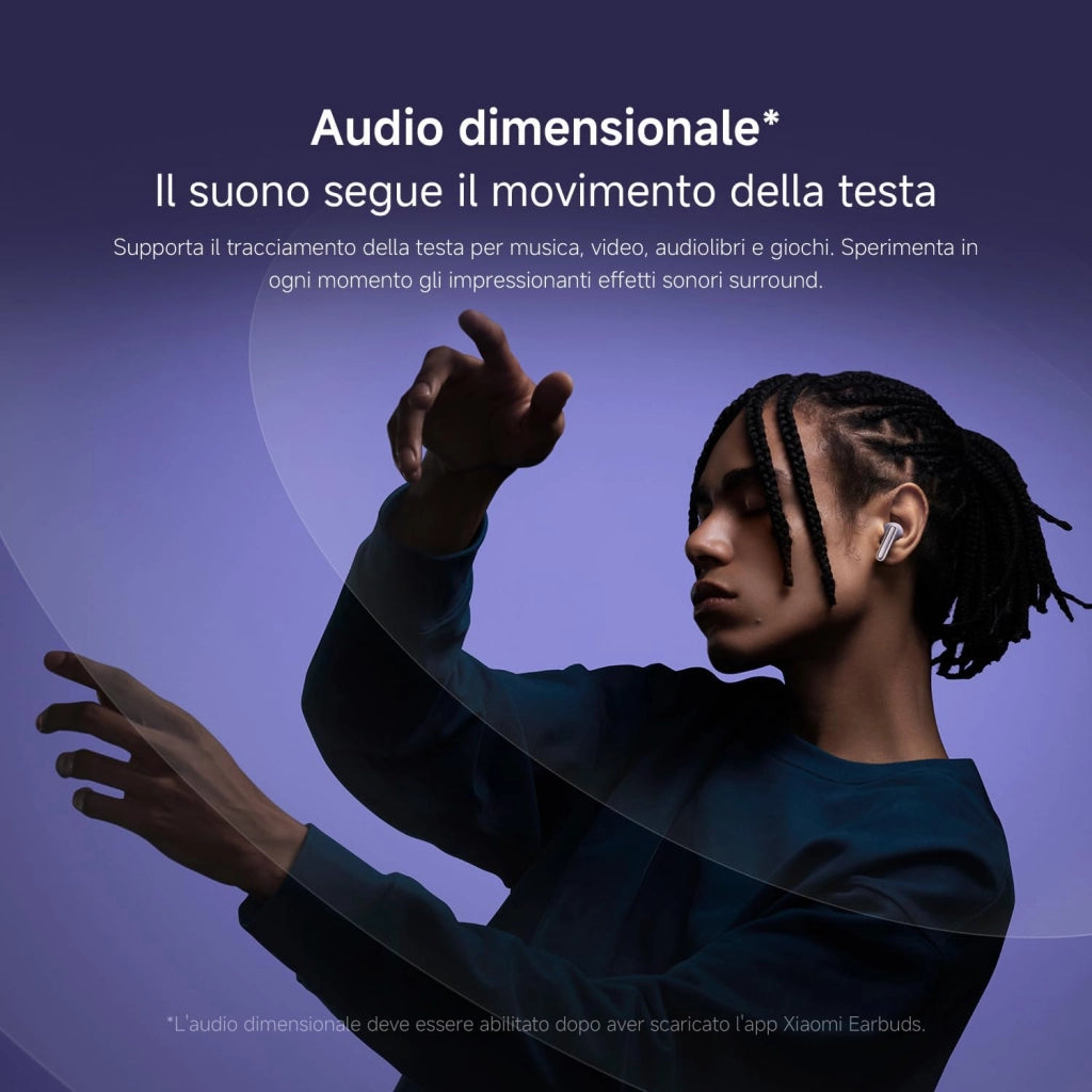 Redmi Buds 6 Pro: Auricolari wireless Bluetooth in-ear, Cancellazione attiva del rumore fino a 55dB con regolazioni multilivello, Hi-Res, Fino a 9.5h+36h Durata della Batteria, IP54, Bianco