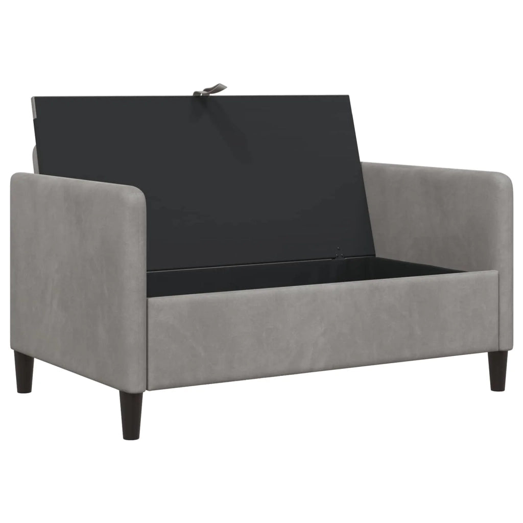 Divano con Storage Grigio Chiaro 122 x 78 x 87 cm Poliestere 42036905