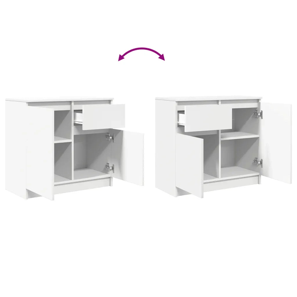 Credenza con Cassetto-Buffet-Armadio da cucina Bianco 71x35x65 cm in Legno Multistrato 417613