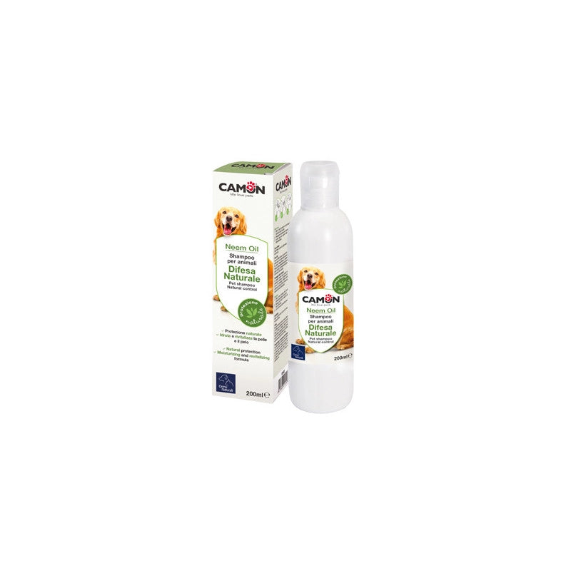 Shampoo Camon difesa naturale per cani e gatti 200 ml – Olio di Neem – Azione purificante