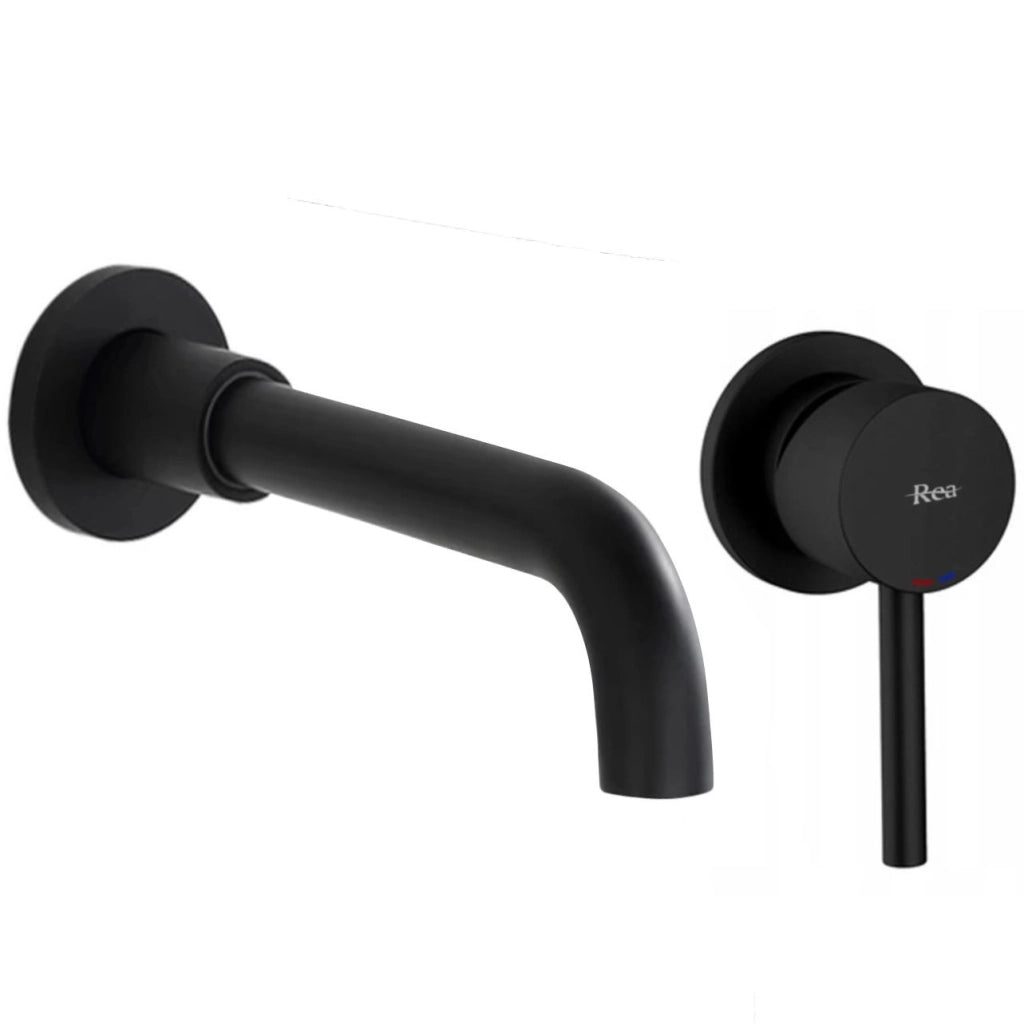 Rubinetto Da Incasso Rea Lungo Long Black Mat + Box