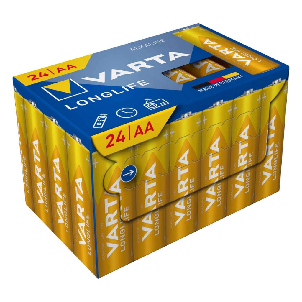 Batterie alcaline di ricambio AA Longlife 24 pezzi  Varta