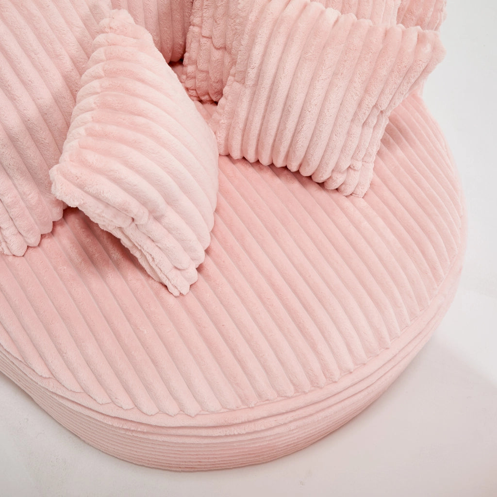 Poltrona da lettura con pouf e 5 cuscini rosa