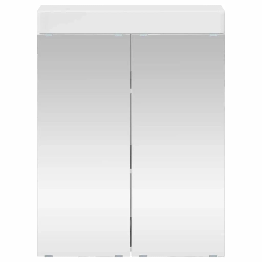 Mobiletto per specchio da bagno con porta TULUM Bianco Lucido 880365