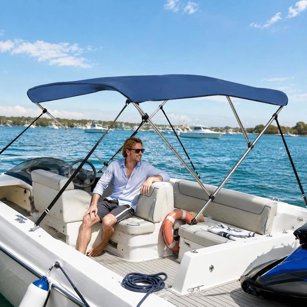 3-Bow Bimini Top Blue 183x160x137 Cm
