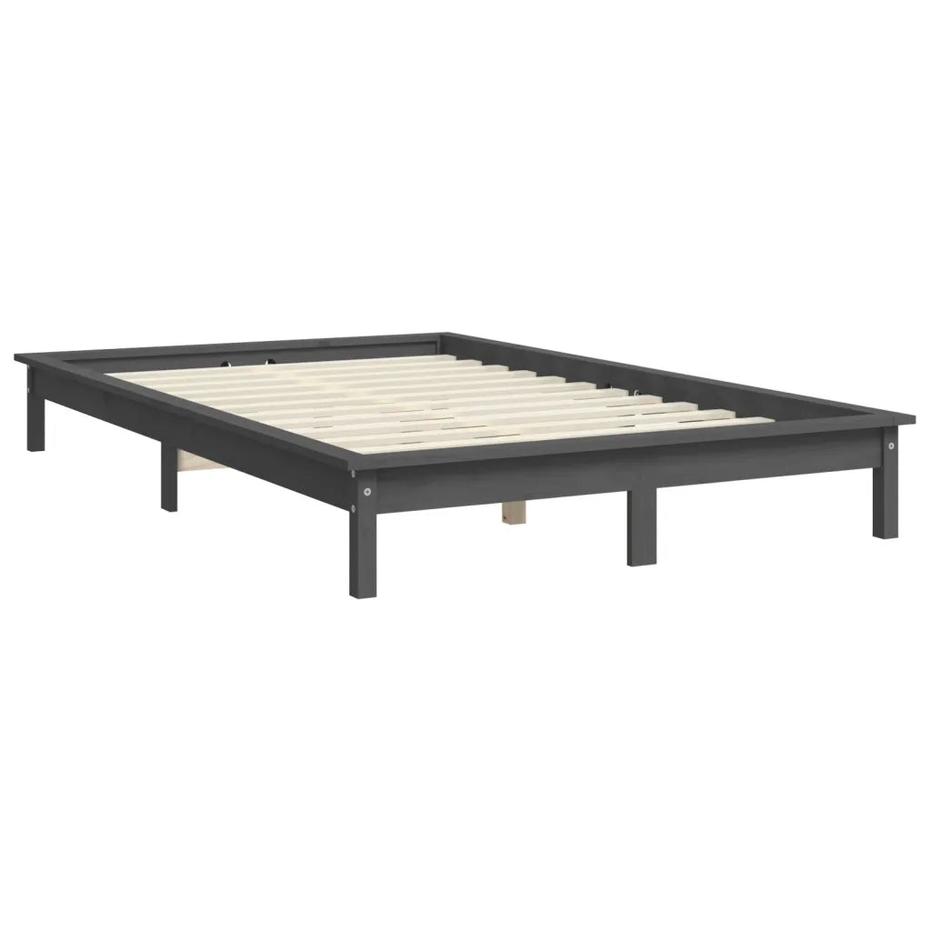 Giroletto Grigio 160x200 cm in Legno Massello di Pino 820553