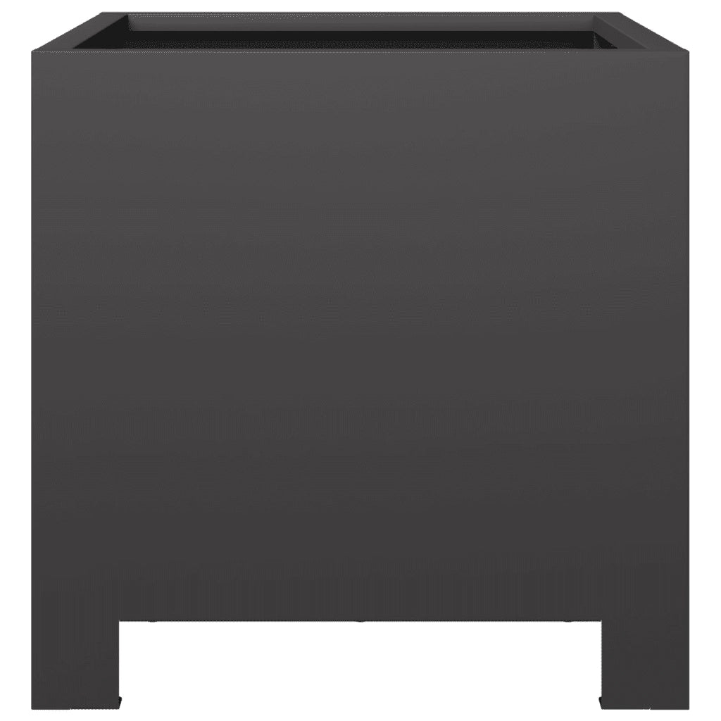 Fioriere da Giardino 2 pz Nere 30x30x30 cm in Acciaio 851186
