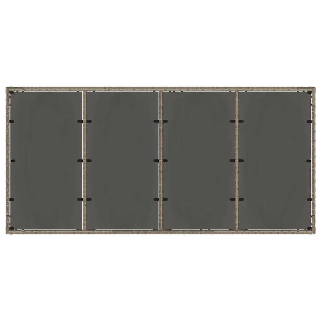 Set da Pranzo per Giardino 9 pcs Grigio polyrattan 3365400